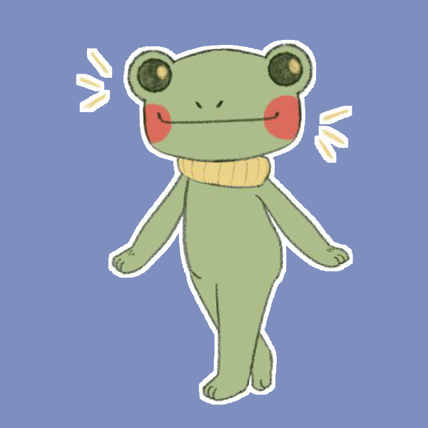 2 frame sticker. Chibi full body (experimental style). clean line art and colour. no shading. no background (character belongs to th @/vermint)