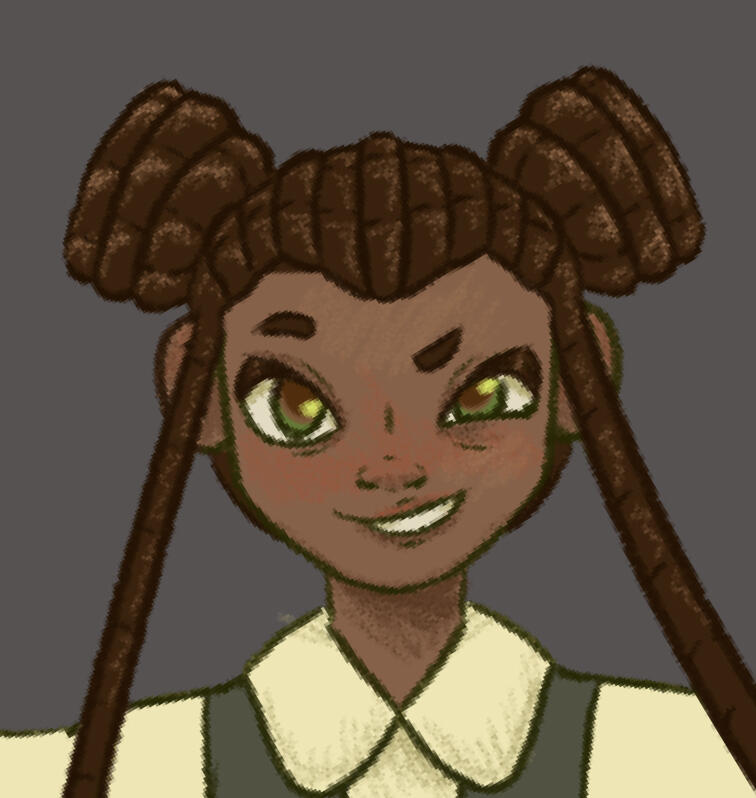 Clean Sketch Headshot. Complete colour & lines, rough sketh style render